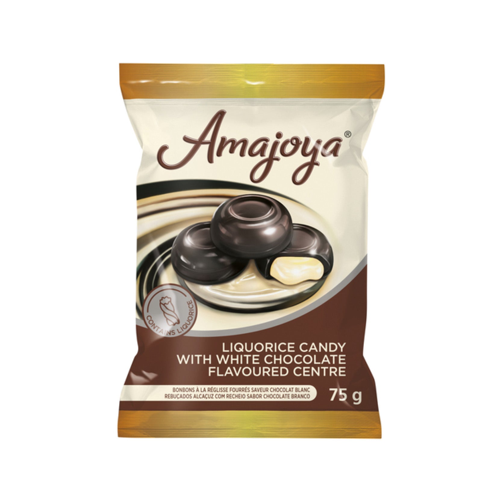 Amajoya Liquorice White Chocolate 75g