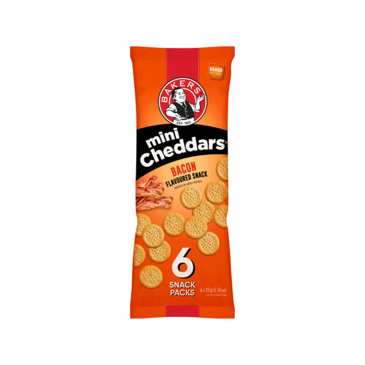 Bakers Bacon Mini Cheddars 6 x 33g