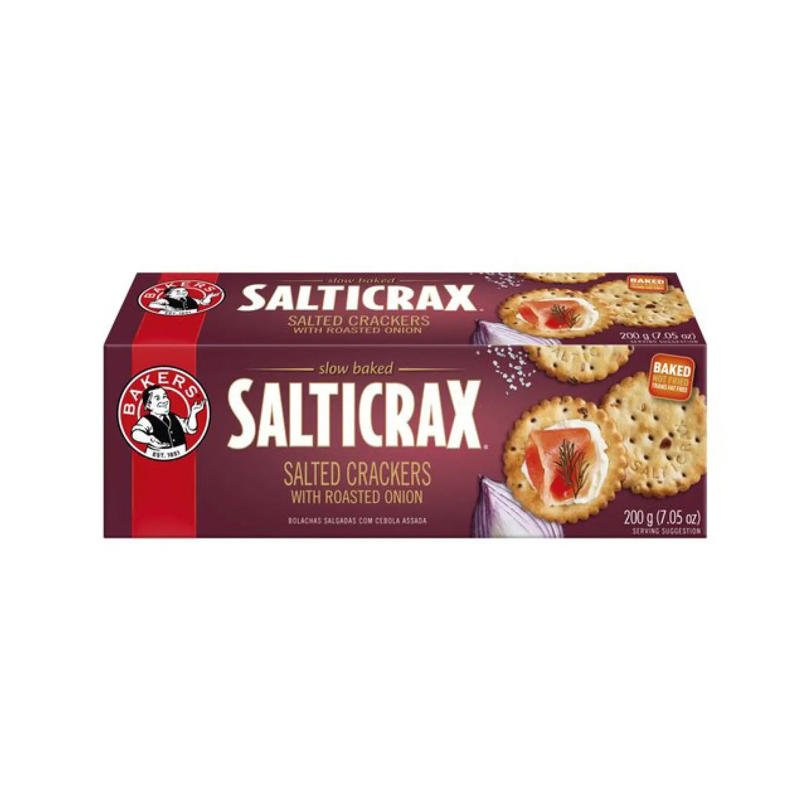 Bakers Salticrax Crackers with Roasted Onion 200g