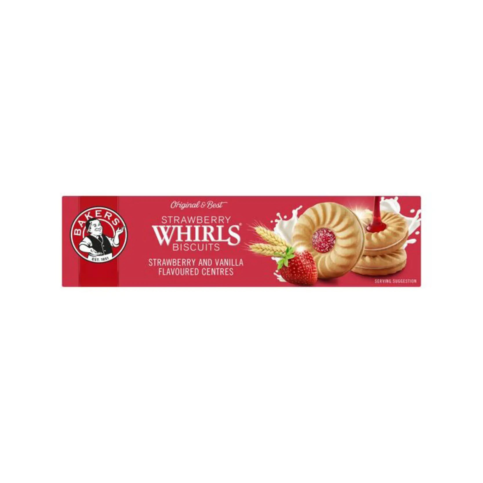 Bakers Whirls Strawberry 200g