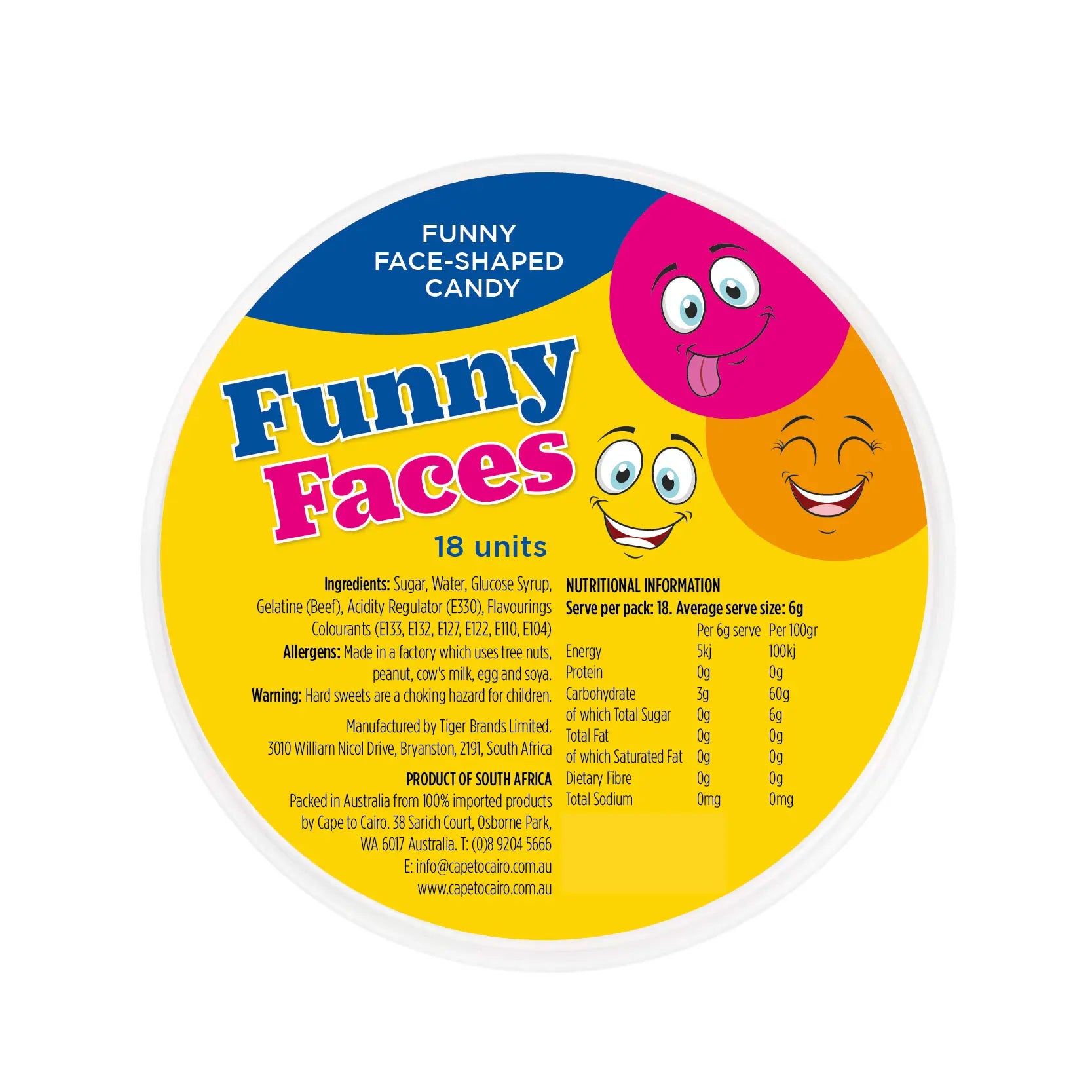 Beacon Candy Basket Funny Faces Tub of 18 80g