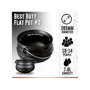 Best Duty - Potjie  No.3 - Flat Pot