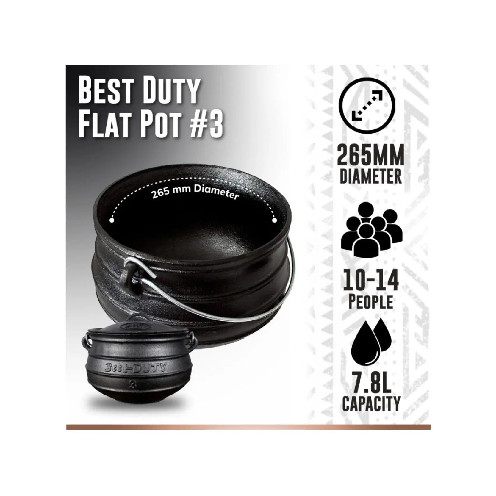 Best Duty - Potjie  No.3 - Flat Pot