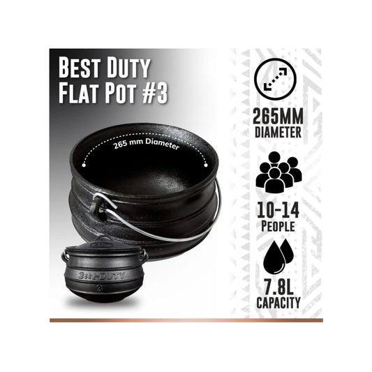 Best Duty - Potjie  No.3 - Flat Pot