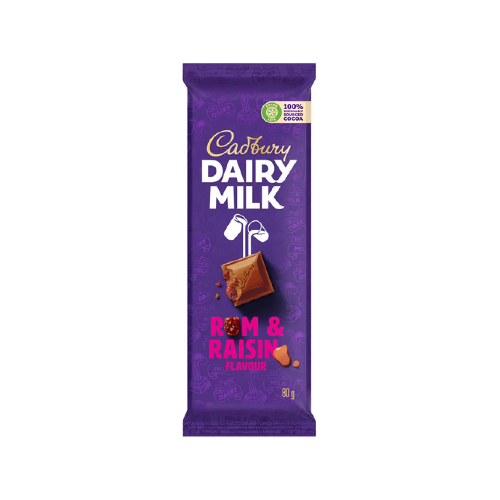 Cadbury Dairy Milk Rum & Raisin Slab 80g