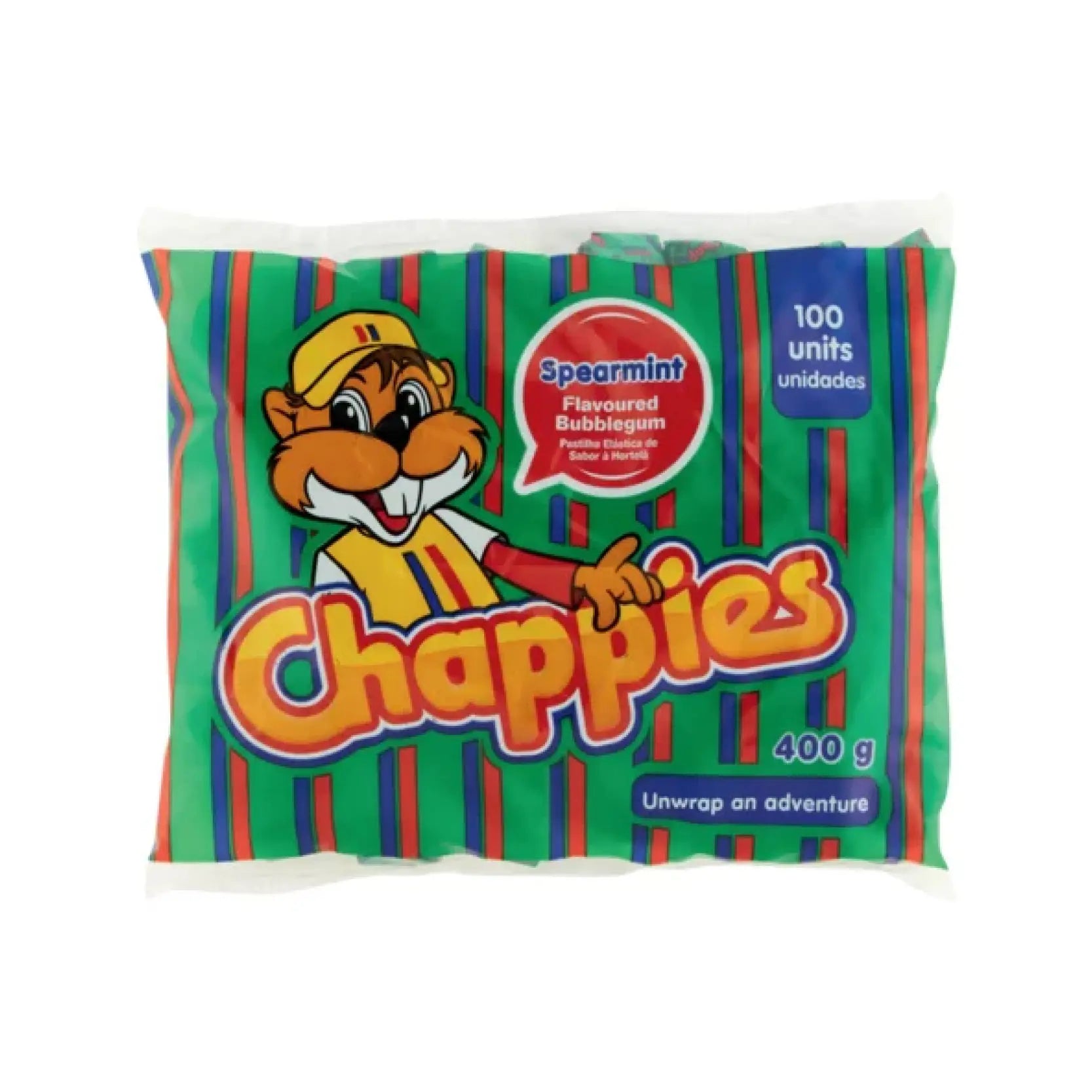 Chappies Spearmint Flavoured Bubblegum 100 Pack