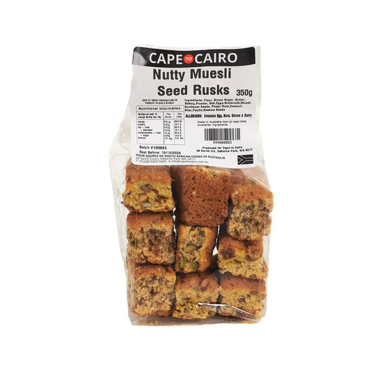 Cape to Cairo Rusks Nutty Muesli Seed 350g