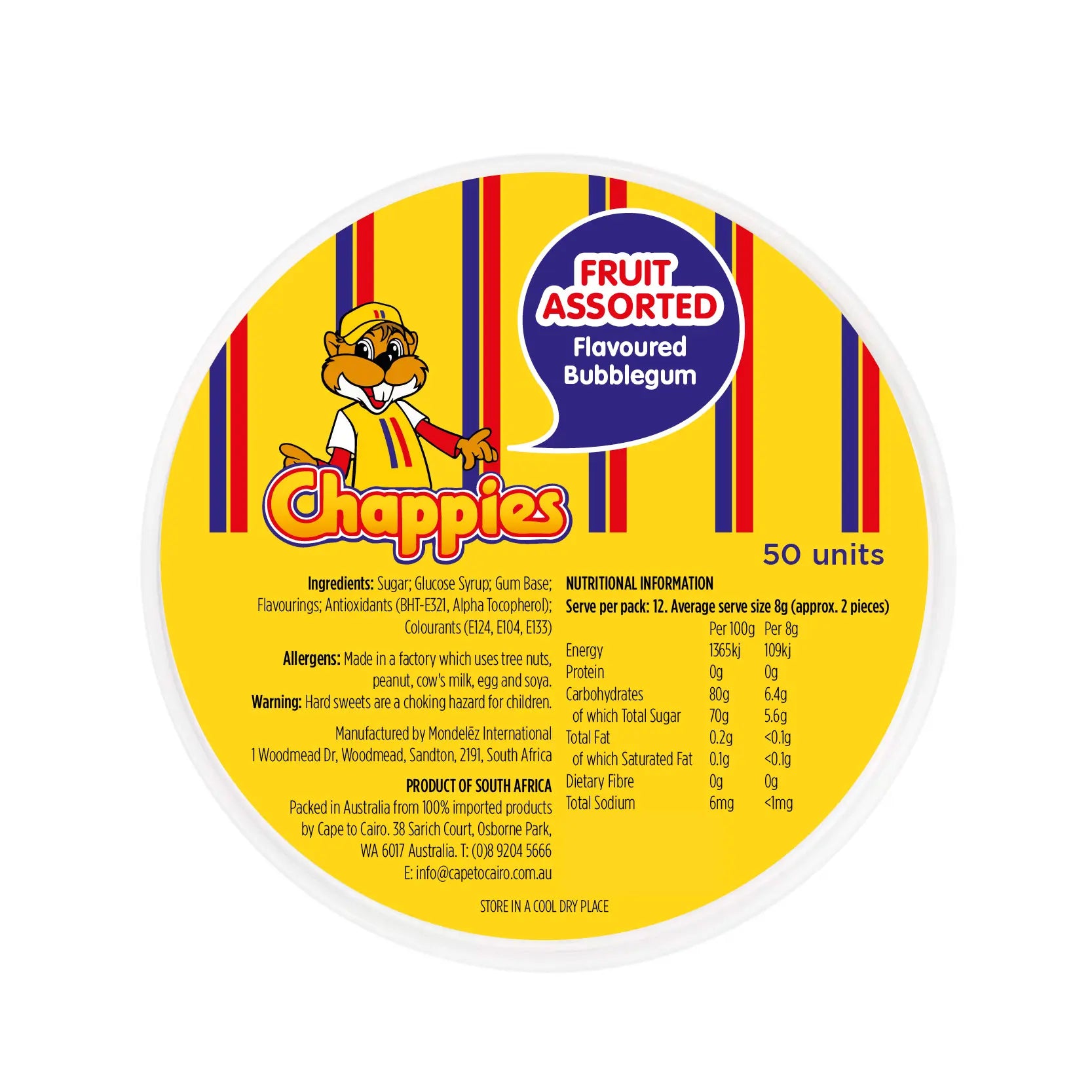 Chappies Tub of 50 Assorted 185g