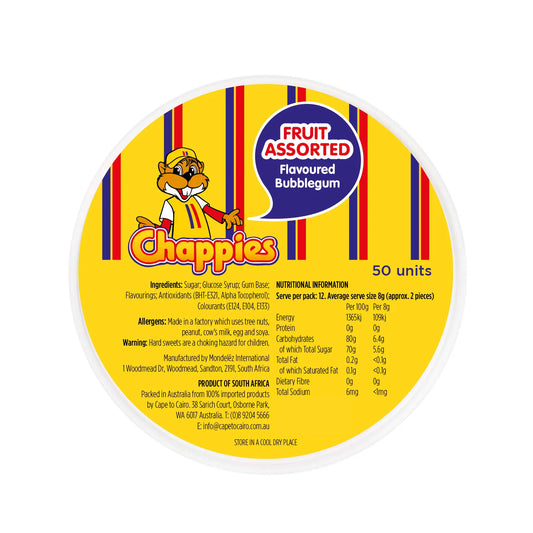 Chappies Tub of 50 Assorted 185g