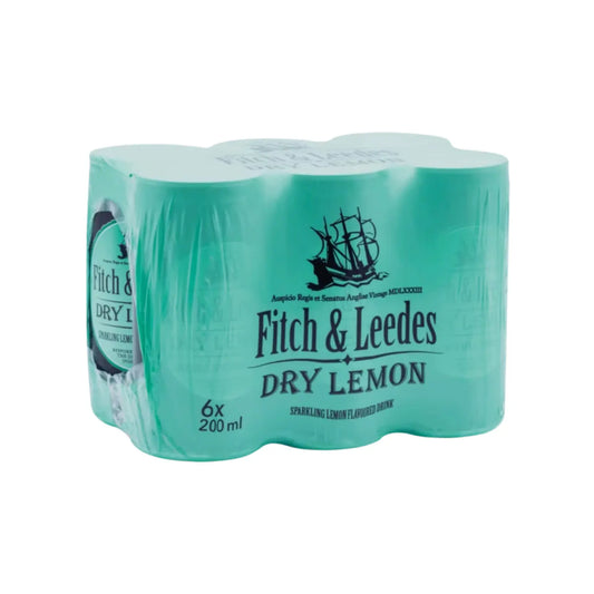 Fitch & Leedes Dry Lemon Can 200ml x 6