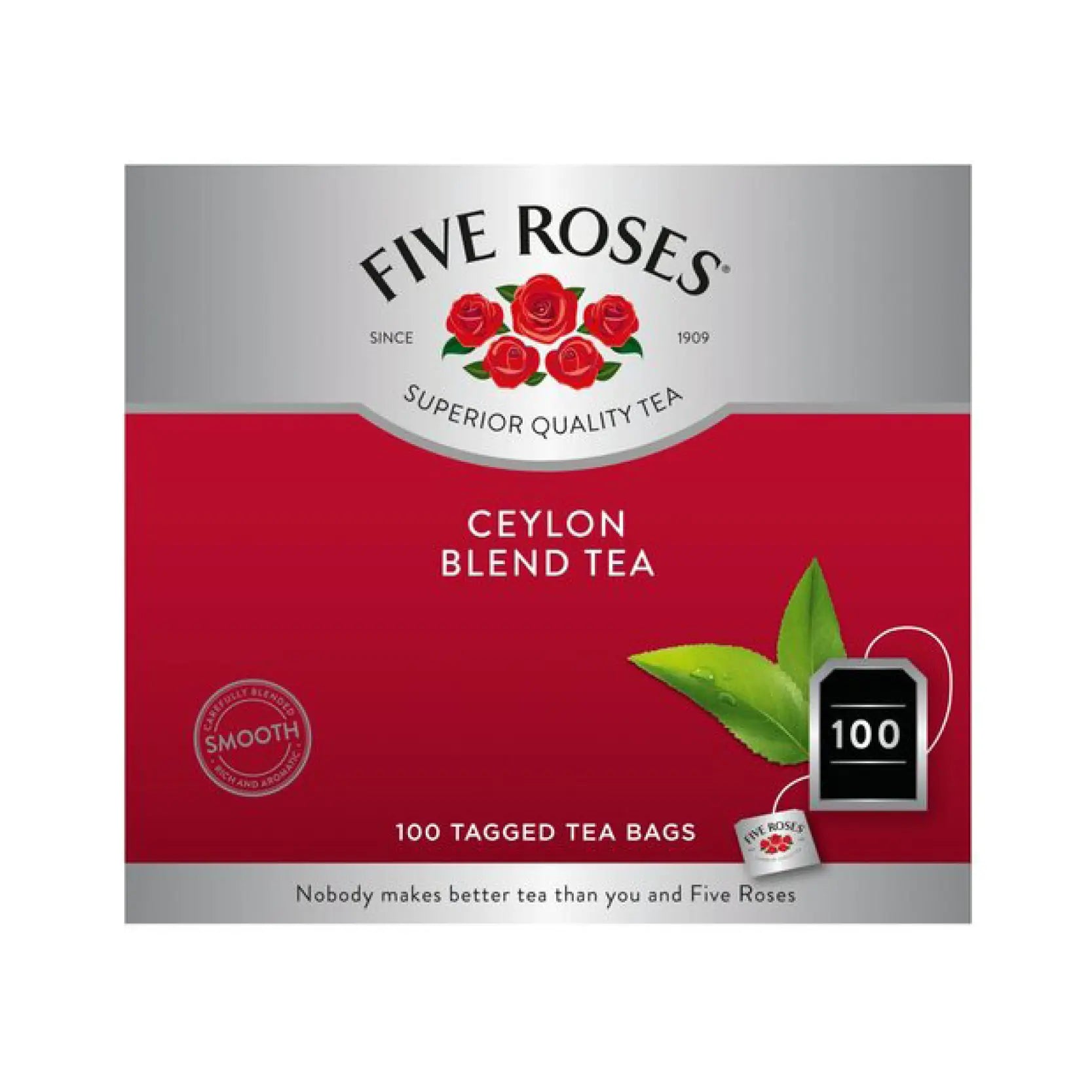 Five Roses Tagged Tea Bags 100 Pack