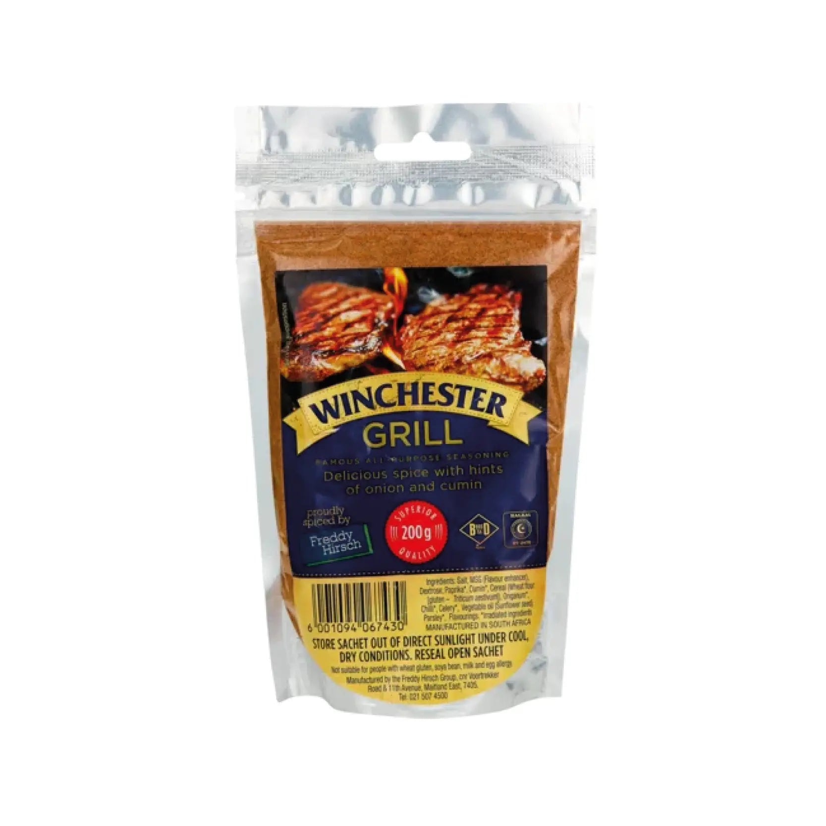 Freddy Hirsch Winchester Grill Spice 200g