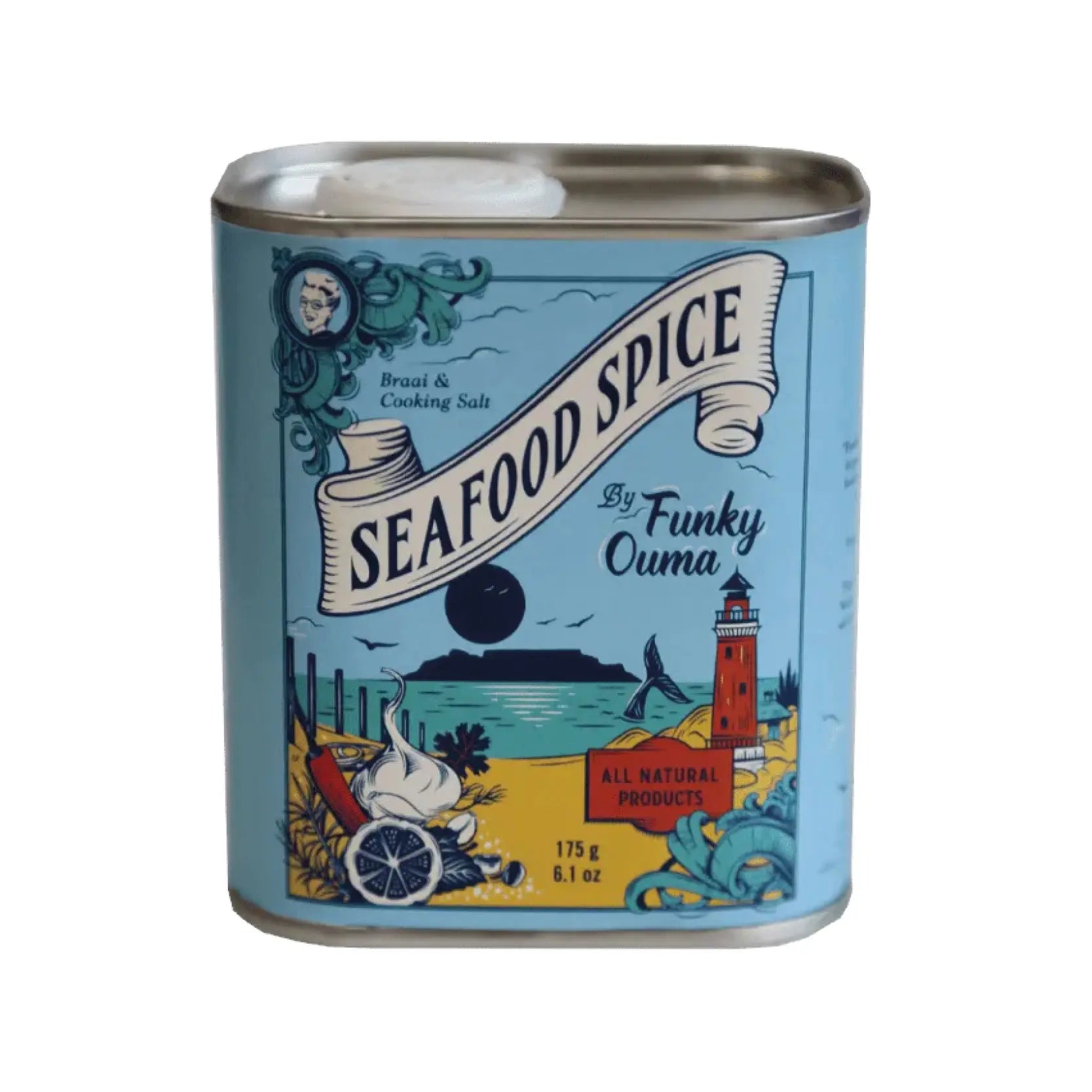 Funky Ouma Seafood Spice Tin 175g