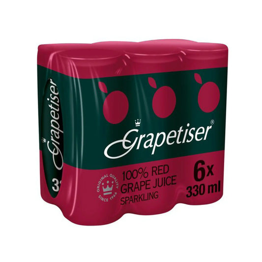 Grapetiser Red Grape Sparkling Juice 330ml x 6