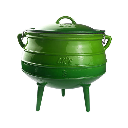 LK’s Potjie - Enamel Green No.3 - 3 Legged