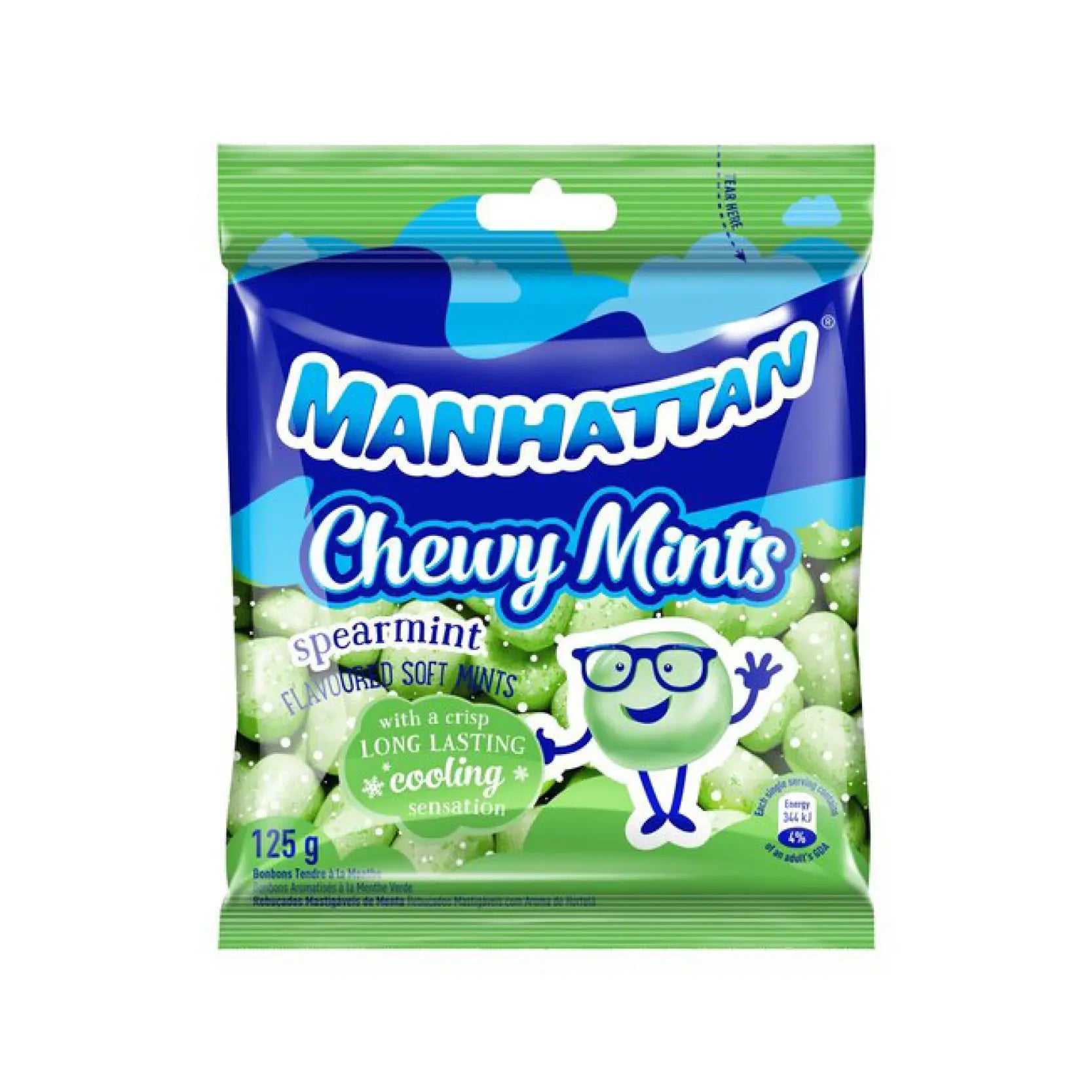 Manhattan Chewy Mints Spearmint Flavour 125g