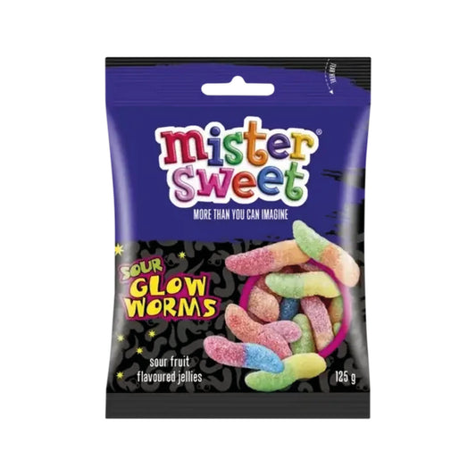 Mister Sweet Sour Glow Worms 125g