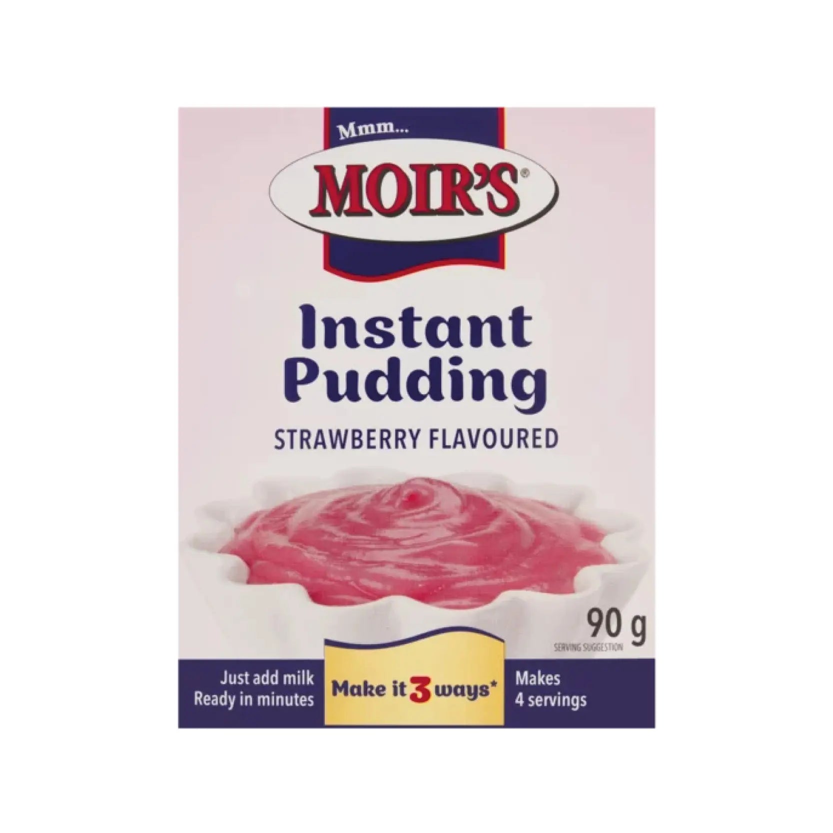 Moir's Strawberry Instant Pudding 90g