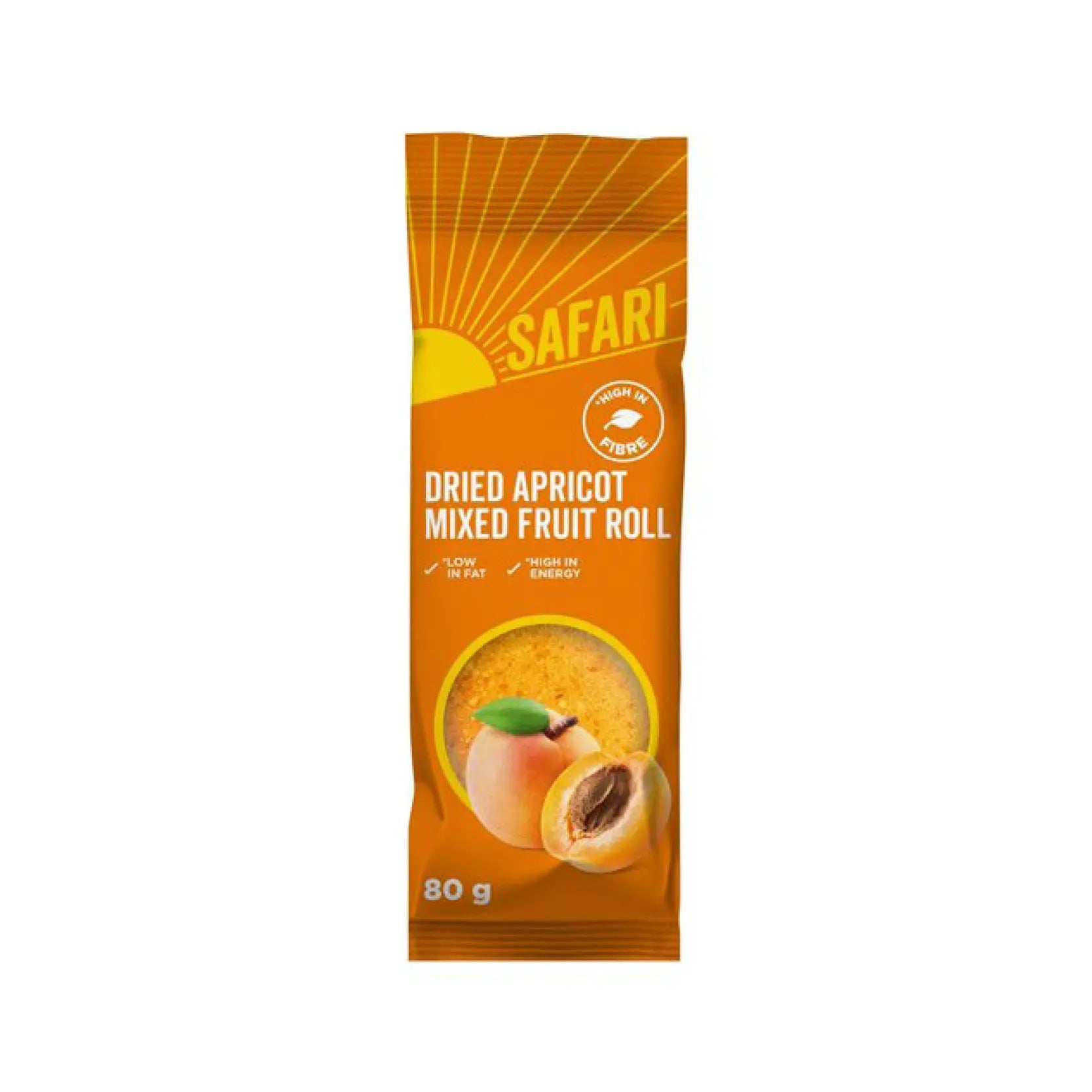 Safari Dried Apricot Fruit Roll 80g