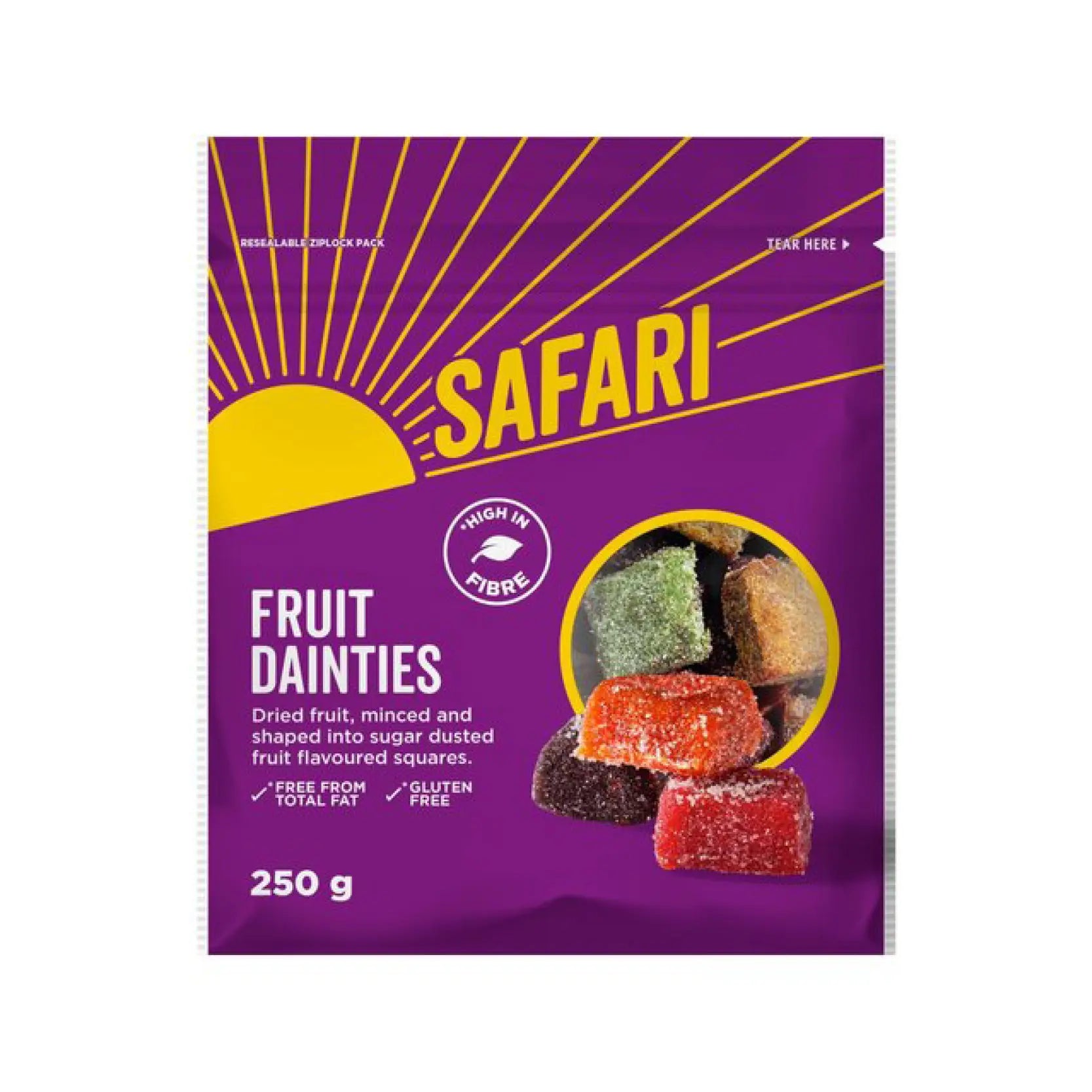 Safari Fruit Dainty Squares Bag 250g