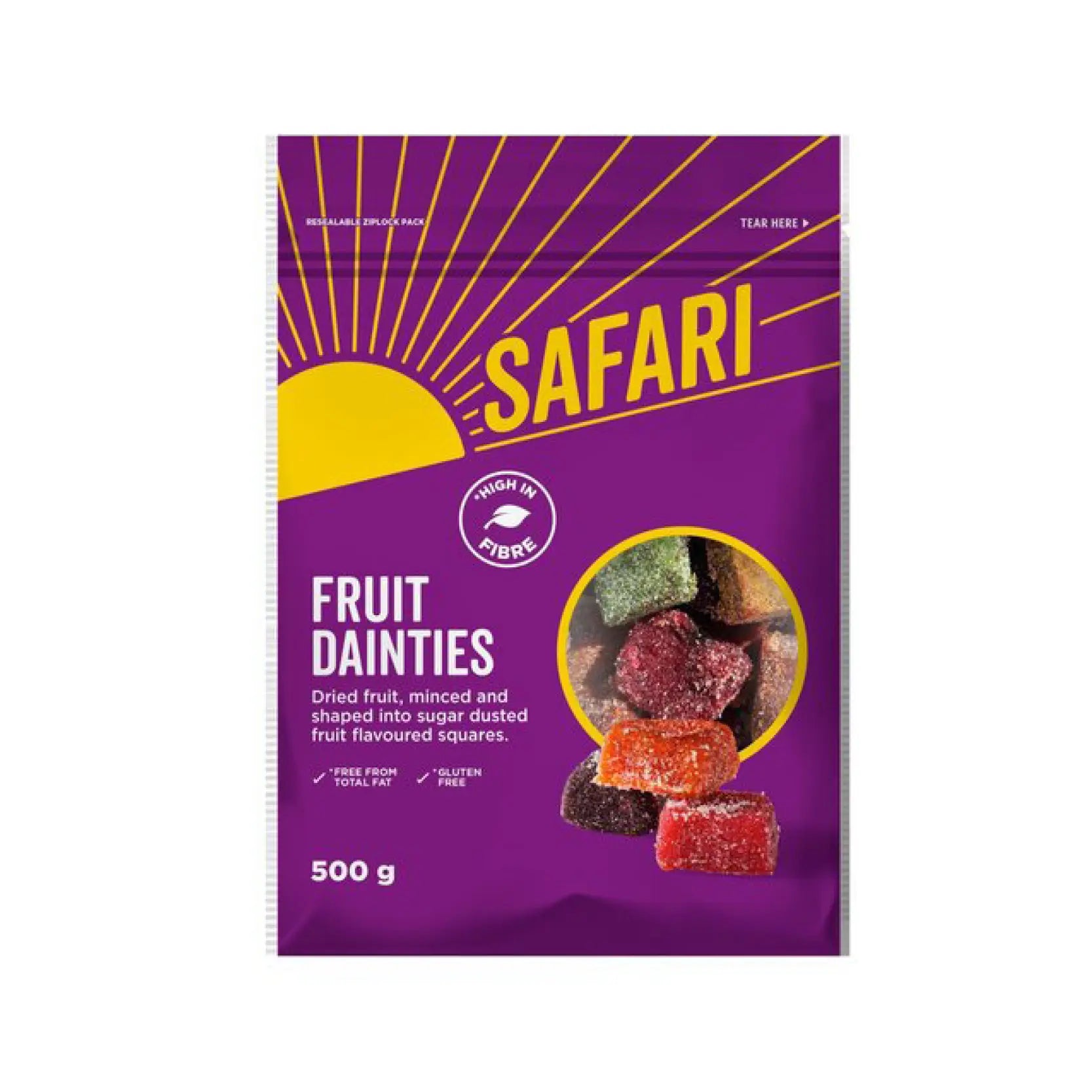 Safari Fruit Dainty Squares Bag 500g