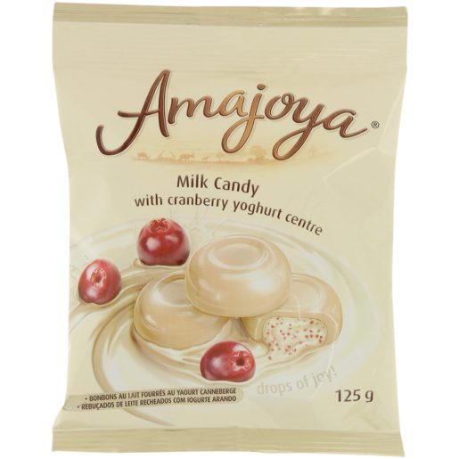 Amajoya With Cranberry Yoghurt Centre Milk Candy 125g